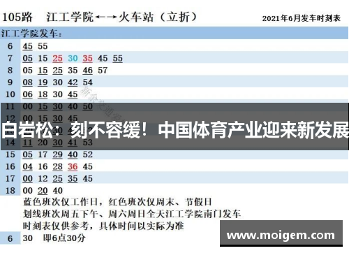 白岩松：刻不容缓！中国体育产业迎来新发展